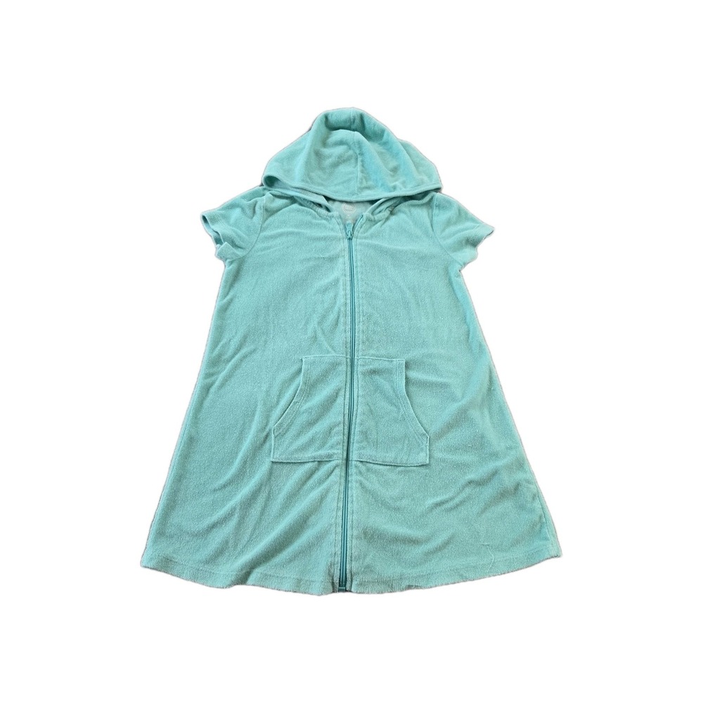 Wonder Nation Girl's Swimsuit Cover Up Terry Cloth‎ Full Zip Hood M (7-8)